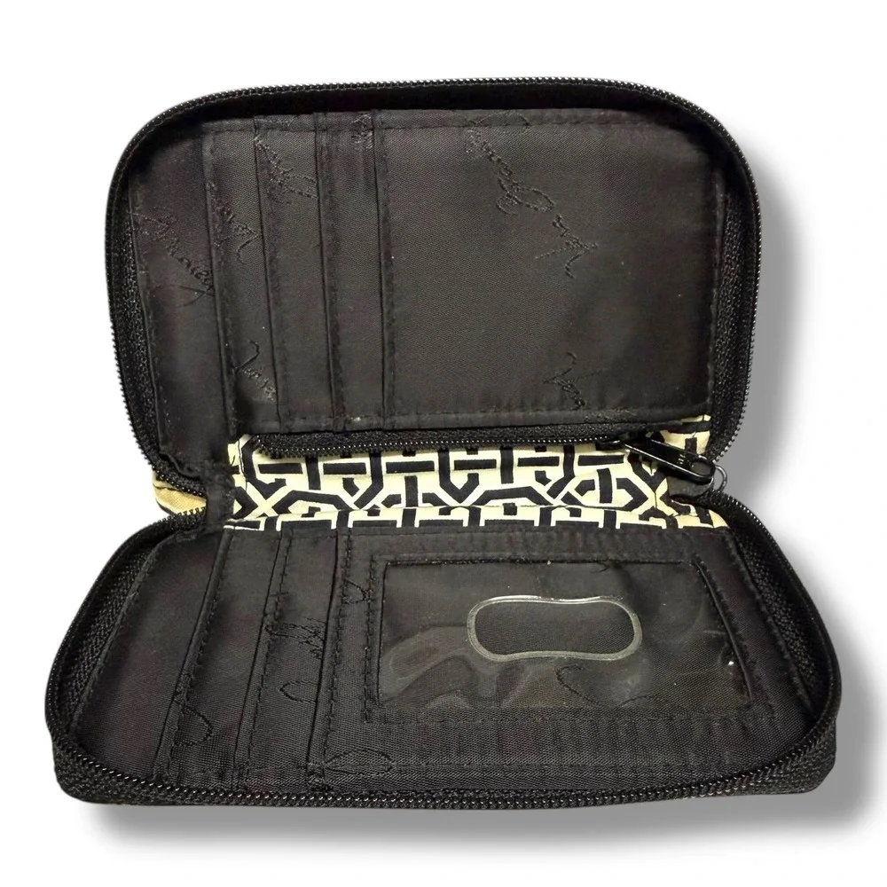 Vera Bradley‎ Carry It All Wristlet Wallet Floral Cotton Dogwood Black Yellow - Picture 3 of 5